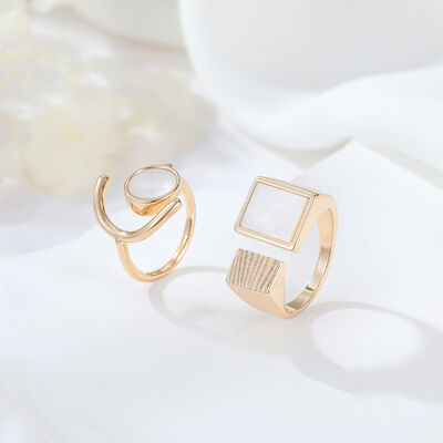 quality Wholesale Engagement Wedding Korean Style Simple Finger Adjustable Shell Open Women Rings for Ladies Jewelry factory