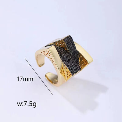 quality Jiexing Hot Selling Light Luxury Exaggerated Big Opening Ring No Sex Style Adjustable Fashion Finger Rings factory