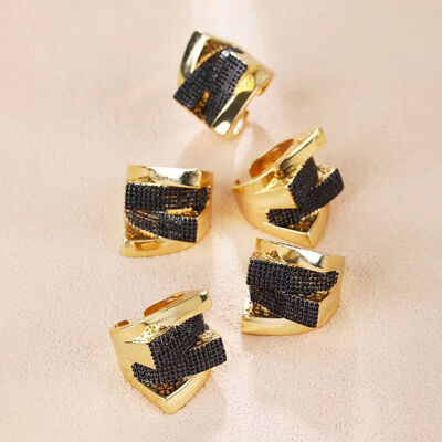 quality Jiexing Hot Selling Light Luxury Exaggerated Big Opening Ring No Sex Style Adjustable Fashion Finger Rings factory