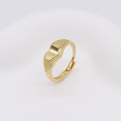 quality Jiexing Trendy Finger Rings 14K Gold Plated Adjustable Rings Evil Eye Jewelry factory