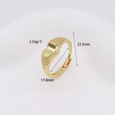 quality Jiexing Trendy Finger Rings 14K Gold Plated Adjustable Rings Evil Eye Jewelry factory