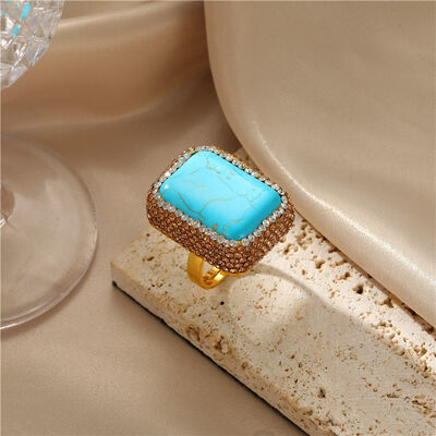 quality Hot Sale New 14K Gold Plated Baroque Natural Pearl Ring Finger Ring Jewelry for Women factory