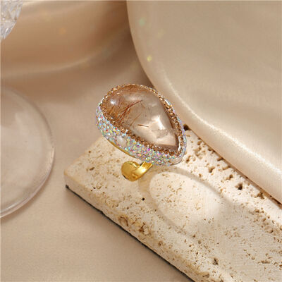 quality Hot Sale New 14K Gold Plated Baroque Natural Pearl Ring Finger Ring Jewelry for Women factory