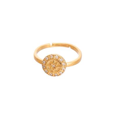quality Factory Wholesale Fashion Simple 14K Gold Plated Finger Rings Jewelry Women Adjustable CZ Rings factory