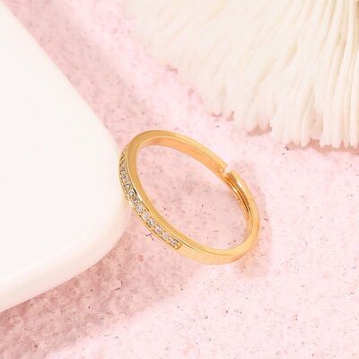 quality 14K Gold Plated Cubic Zirconia Fashion Evil Eye Ring Adjustable  for Women Jewelry factory