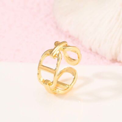 quality Hot Sale New 14K Gold Plated Punk Statement Finger Ring Jewelry for Women factory