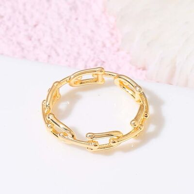 quality Wholesale Trendy 14K Gold Plated Adjustable Rings Minimalist Jewelry factory