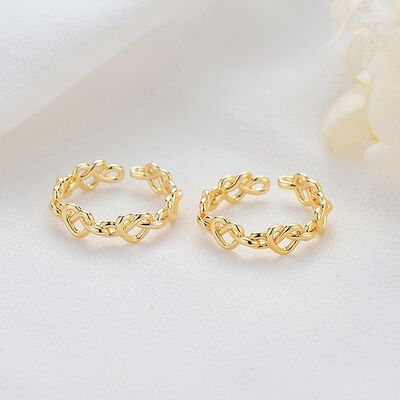quality Factory Wholesale 14K Gold Plated Heart Shape Open Adjustable Ring factory