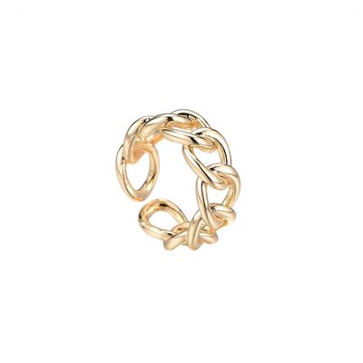 quality Premium Brass 14K Gold Plated Adjustable Jewelry Ring Perfect As a Birthday Party Gift factory