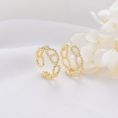 quality Simple Design 14K Gold Plated Smile Face Heart Shape Open Adjustable Ring factory