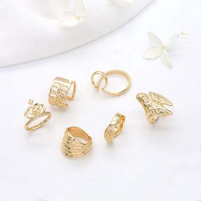 quality Hot Selling 14K Gold Plated Multi Shape Open Crown Round Design Diy Jewelry Ring factory