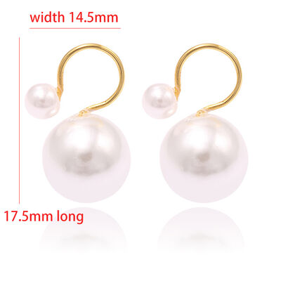 quality 2020 New Women Wholesale Inlaid Pearls 14k Gold Plated Earring Clip factory