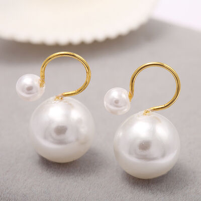 quality 2020 New Women Wholesale Inlaid Pearls 14k Gold Plated Earring Clip factory