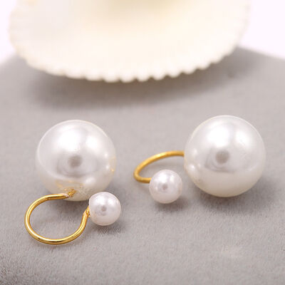 quality 2020 New Women Wholesale Inlaid Pearls 14k Gold Plated Earring Clip factory
