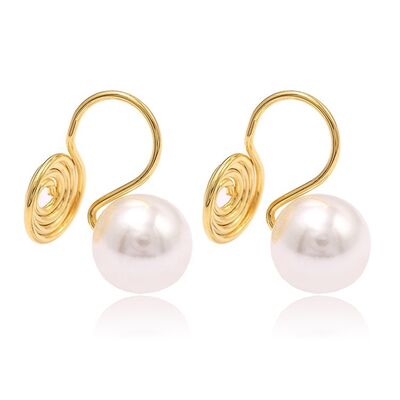 quality Customized Gold-plated Pearl Earrings Jewelry Accessories Inlaid With Pearl Anti-mosquito Ear Clip Earrings Accessories factory