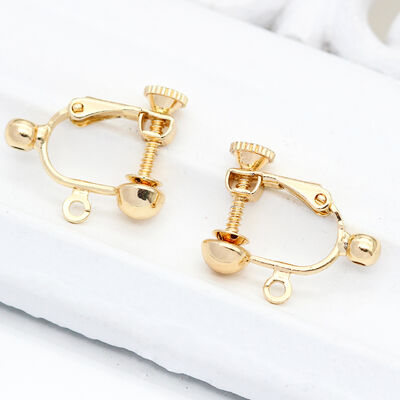 quality 14k Gold Plated High Quality Adjustable Spiral U-shaped Earrings Clip With No Ear Hole Jewelry Accessories  Earrings factory
