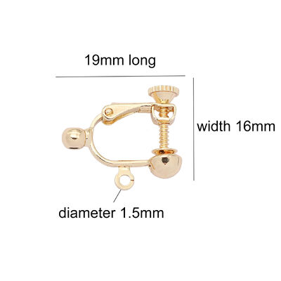 quality 14k Gold Plated High Quality Adjustable Spiral U-shaped Earrings Clip With No Ear Hole Jewelry Accessories  Earrings factory
