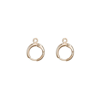 quality Wholesale Diy Earring Accessories 14K Gold Plated Round Earrings Handmade Jewelry Findings Material Diy Earrings factory