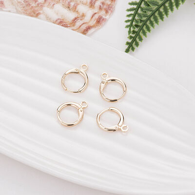 quality Hot Selling Fashion Brass 14K Gold Plated Hoop Earrings DIY Jewelry Earring Making Accessories factory