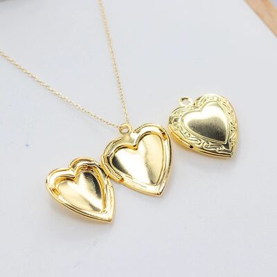 Quality Fashionable Charm Love Photo Box Pendant Couple Commemorative Gift Heart-Shaped Necklace Pendant Diy Jewelry Making Charms factory