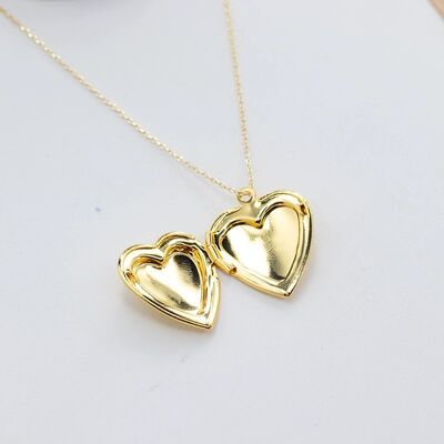 Quality Fashionable Charm Love Photo Box Pendant Couple Commemorative Gift Heart-Shaped Necklace Pendant Diy Jewelry Making Charms factory