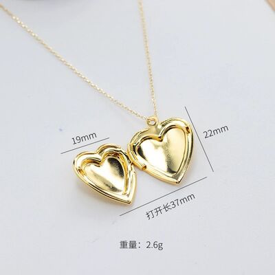 Quality Fashionable Charm Love Photo Box Pendant Couple Commemorative Gift Heart-Shaped Necklace Pendant Diy Jewelry Making Charms factory