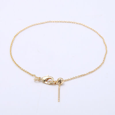 quality Factory Wholesale Brass14k Gold Plated Initial Adjustable Necklace Bracelet for Diy Jewelry Making Accessories factory