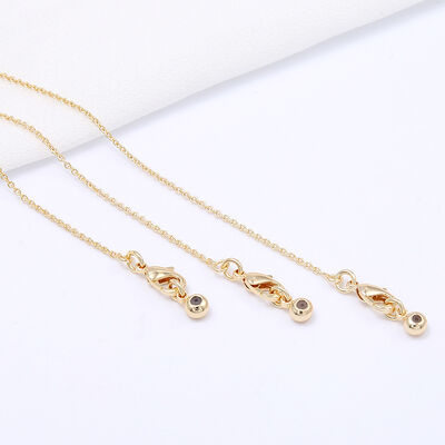quality Factory Wholesale Brass14k Gold Plated Initial Adjustable Necklace Bracelet for Diy Jewelry Making Accessories factory