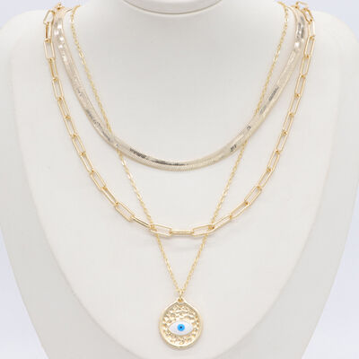 quality Statement Minimalist Ladies Gold Plated Jewelry Paper Clip Pearl Pendant Long Necklace Wholesale factory