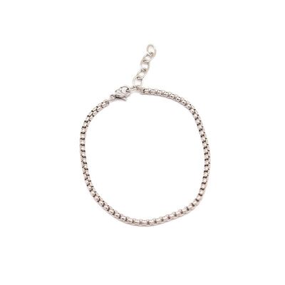 quality Fashion Versatile Stainless Steel Bracelet Pearl Chain Simple Box Chain Hip Hop Personality Snake Bone Jewelry Chains factory
