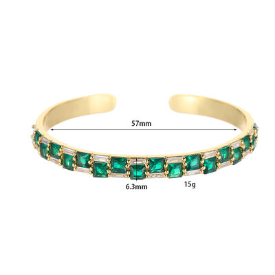 quality 2026 New Fashion Zircon Bracelet 14K Gold Adjustable Bangles Colored Zircon Devil's Eye Heart Shaped Gemstone Bangles factory