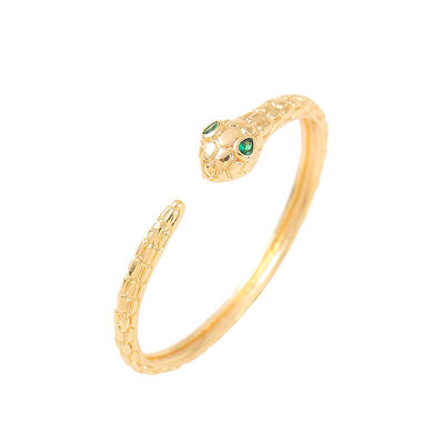 quality Latest Fashion Jewelry Round Shape Two Knots 14K Gold Plated Bangle factory
