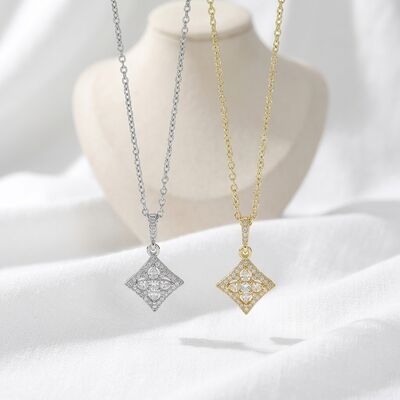 Quality Gioielli Di Moda Popolare Placcato Oro 14k Collana Di Zircon Da Sposa in Rame Placcato Oro Collana All'ingrosso factory