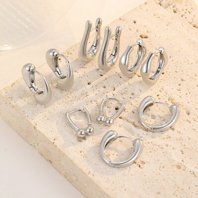 Quality Wholesale Fashion Geometric Water Drop Earrings for Women 14KGold Silver Plated Hoop Earrings Daily Jewelry Huggie Earrings factory