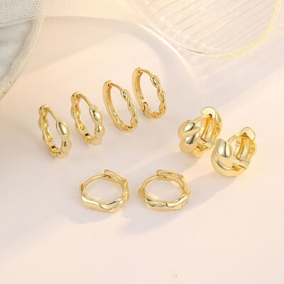 Quality Factory Wholesale 14K Gold Plated Twisted Rope Hoop Earring for Women Minimalist Huggie Earrings Fashion Jewelry Gift factory