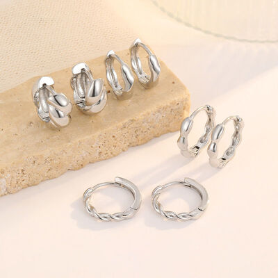 Quality Factory Wholesale 14K Gold Plated Twisted Rope Hoop Earring for Women Minimalist Huggie Earrings Fashion Jewelry Gift factory