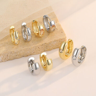 Quality Wholesale Fashion Geometric Water Drop Earrings for Women 14KGold Silver Plated Hoop Earrings Daily Jewelry Huggie Earrings factory