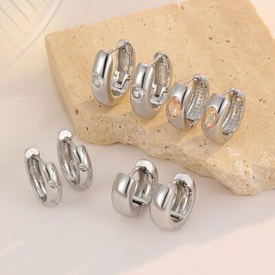 Quality Wholesale Fashion Geometric Water Drop Earrings for Women 14KGold Silver Plated Hoop Earrings Daily Jewelry Huggie Earrings factory