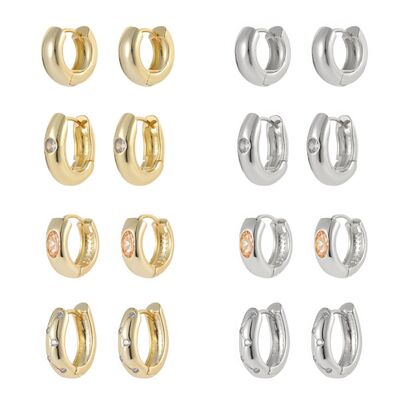 Quality Wholesale Fashion Geometric Water Drop Earrings for Women 14KGold Silver Plated Hoop Earrings Daily Jewelry Huggie Earrings factory